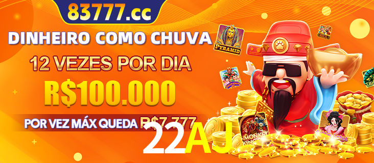 Banner do programa de recompensas Recomende para amigos do 22AJ, detalhando os bônus por convidar amigos, com prêmios que chegam a R$288.888.